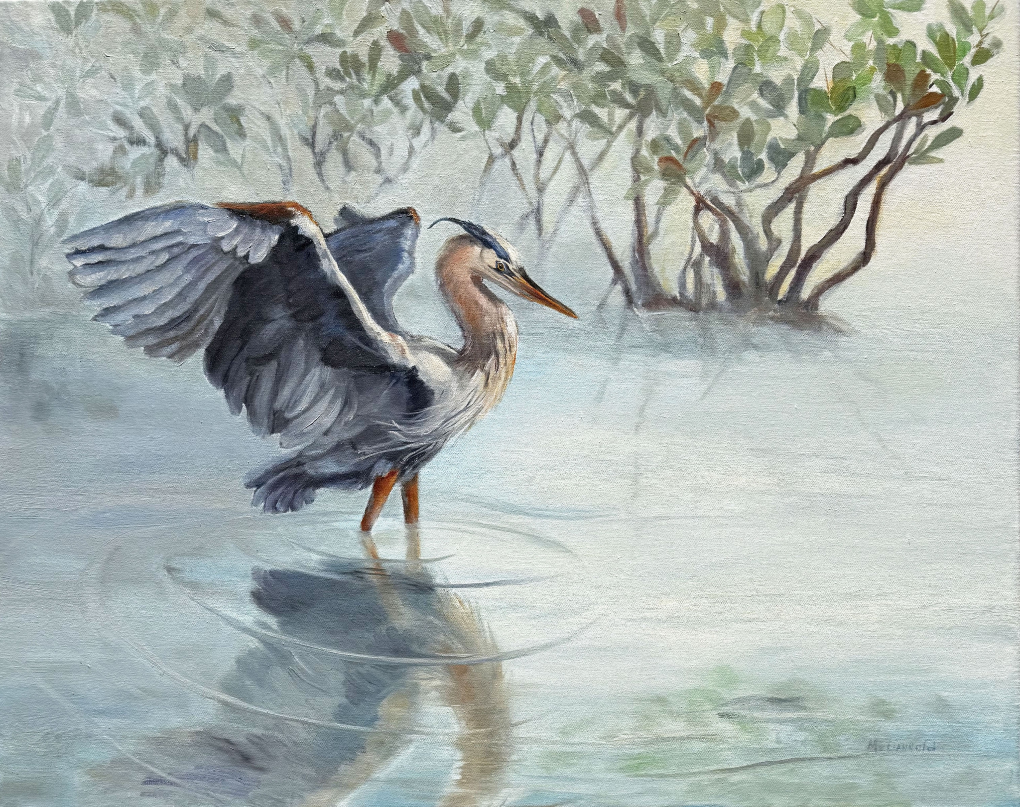 Sassy Blue Heron by Rebecca McDannold